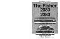 Fisher 2080 - Service Manual 